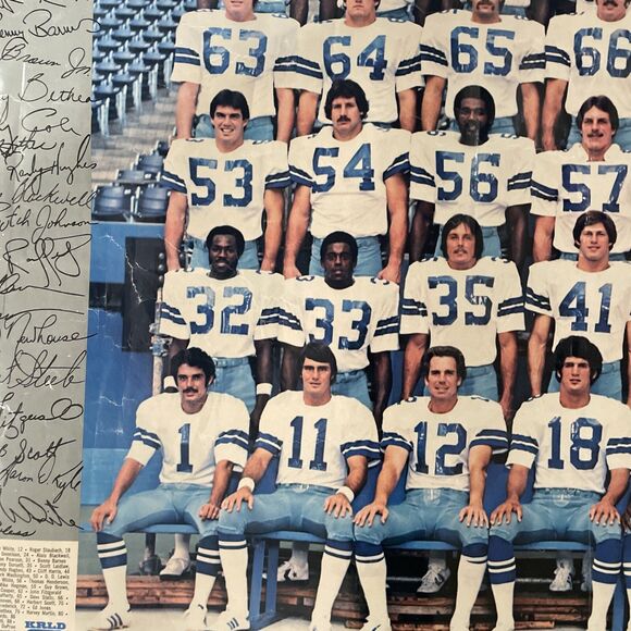 RARE VINTAGE 23x34 1978 Super Bowl VII Champions Dallas Cowboys Two-Sided Poster - Picture 9 of 16